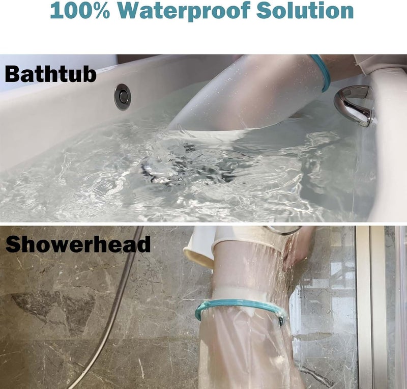 CIVJET Cast Covers for Shower Leg, Waterproof Cast Cover for Showering, Cast Protector for Shower Adult, Shower Boots for Foot after Surgery, Full Leg, Thigh (Diameter - 7.9") Extra Long - Image 2